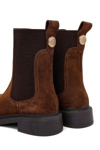 بوت چلسی زنانه جیر قهوه ای دری مد