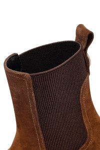 بوت چلسی زنانه جیر قهوه ای دری مد