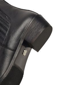 بوت چلسی چرمی زنانه مشکی دری مد