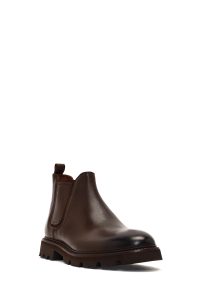 بوت چلسی چرمی مردانه قهوه‌ای دری‌مد