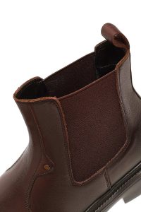 بوت چلسی چرمی مردانه قهوه‌ای دری‌مد