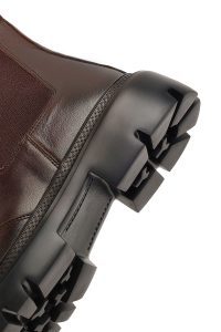 بوت چلسی چرمی مردانه قهوه‌ای دری‌مد