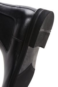 بوت چلسی کژوال چرمی مردانه مشکی دری‌مد