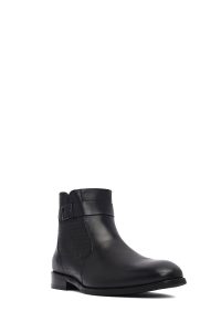 بوت کلاسیک چرمی مردانه مشکی زیپ‌دار با سگک دری‌مد