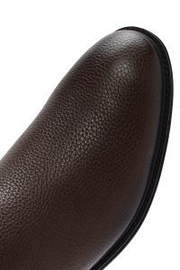 بوت کژوال مردانه چرمی قهوه‌ای چلسی دری مد