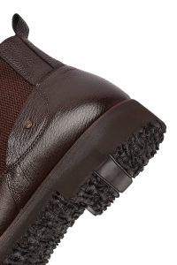 بوت کژوال مردانه چرمی قهوه‌ای چلسی دری مد