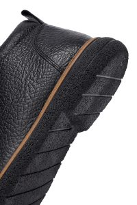 بوت کژوال مردانه چرمی مشکی بندی دری مد