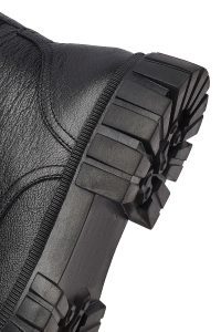 بوت کژوال مردانه چرمی مشکی زیپ‌دار دری مد