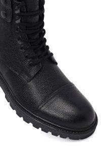 بوت کژوال مردانه چرمی مشکی زیپ‌دار دری مد