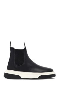 بوت کژوال مردانه چرمی مشکی ضخیم چلسی دری مد