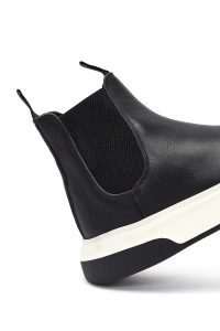 بوت کژوال مردانه چرمی مشکی ضخیم چلسی دری مد