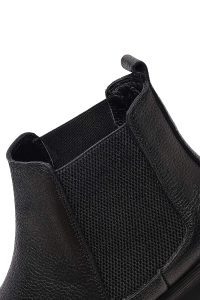 بوت کژوال مردانه چرمی مشکی چلسی دری مد