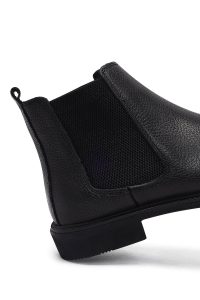 بوت کژوال مردانه چرمی مشکی چلسی دری مد