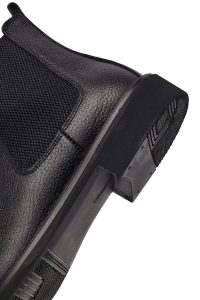 بوت کژوال مردانه چرمی مشکی چلسی دری مد