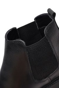 بوت کژوال مردانه چرمی مشکی چلسی دری مد