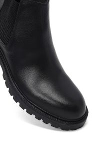 بوت کژوال مردانه چرمی مشکی چلسی دری مد