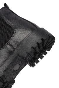 بوت کژوال مردانه چرمی مشکی چلسی دری مد