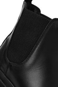 بوت کژوال مردانه چرمی مشکی چلسی دری مد