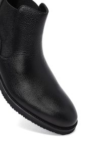 بوت کژوال مردانه چرمی مشکی چلسی دری مد