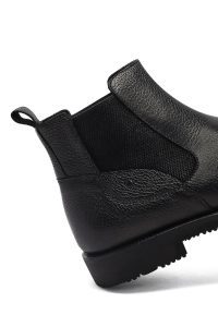 بوت کژوال مردانه چرمی مشکی چلسی دری مد