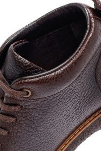 بوت کژوال چرمی مردانه قهوه‌ای بندی دری‌مد