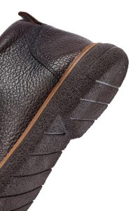 بوت کژوال چرمی مردانه قهوه‌ای بندی دری‌مد