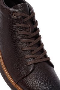 بوت کژوال چرمی مردانه قهوه‌ای بندی دری‌مد