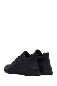 بوت کژوال چرمی مردانه مشکی بندی دری‌مد