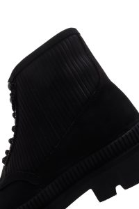 بوت گاه به گاه چرمی مردانه مشکی نوبوک دری مد