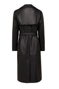 ترنچ‌کت چرمی زنانه مشکی Natalia دری مد