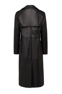 ترنچ‌کت چرمی زنانه مشکی Natalia دری مد