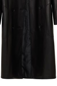 ترنچ‌کت چرمی زنانه مشکی Natalia دری مد