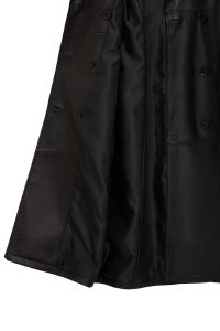 ترنچ‌کت چرمی زنانه مشکی Natalia دری مد