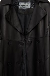 ترنچ‌کت چرمی زنانه مشکی Natalia دری مد