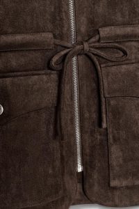 جلیقه جیر مصنوعی زنانه با جیب زارا – ZARA