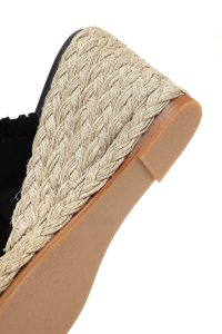 دمپایی اسپرت زنانه چرم جیر مشکی پاشنه بلند راحتی دری مد