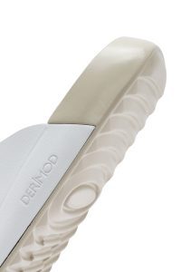 دمپایی راحتی زنانه چرم سفید ساده دری مد