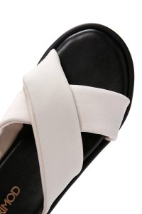 دمپایی زنانه بژ لژدار دری مد