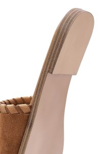 دمپایی زنانه جیر قهوه‌ای دری مد