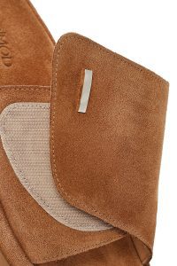 دمپایی زنانه جیر قهوه‌ای دری مد