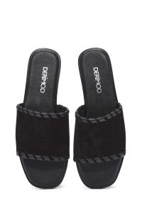 دمپایی زنانه جیر مشکی دری مد