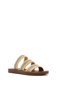 دمپایی زنانه حصیری بژ دری مد