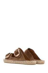 دمپایی زنانه حصیری جیر ویزون سگک‌دار دری مد