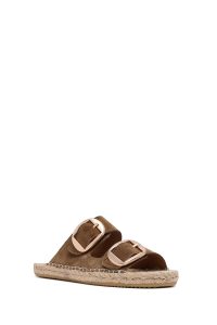 دمپایی زنانه حصیری جیر ویزون سگک‌دار دری مد