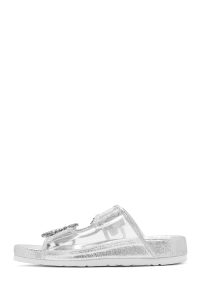 دمپایی زنانه شفاف سگک‌دار نگین‌دار دری مد