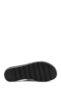 دمپایی زنانه مشکی دو سگکه لژدار دری مد