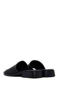 دمپایی زنانه چرم مشکی دری مد