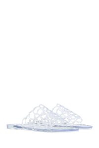 دمپایی زنانه ژله‌ای شفاف طرح‌دار دری مد