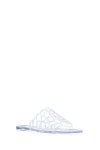 دمپایی زنانه ژله‌ای شفاف طرح‌دار دری مد