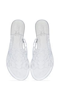 دمپایی زنانه ژله‌ای شفاف طرح‌دار دری مد